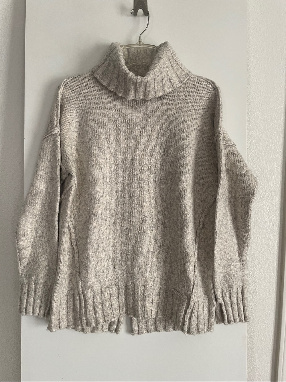 Michael Kors Cotton Soft Chunky Knit Turtleneck Sweater Natural Beige NWOT!